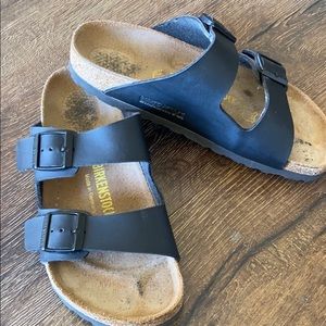 Birkenstock 36 hard sole Arizona faux leather.